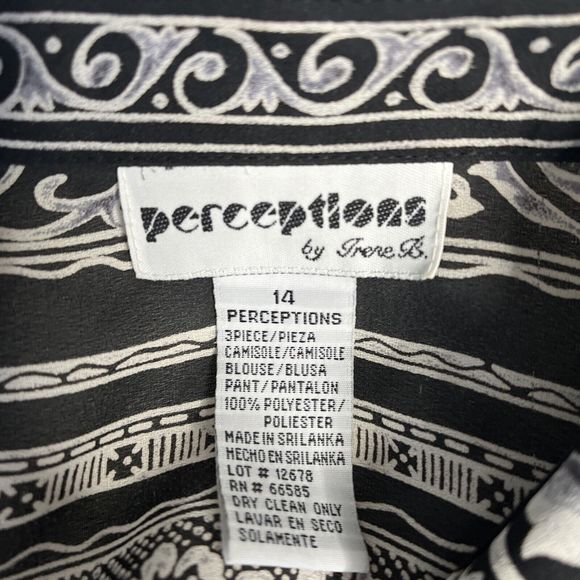 Vintage Perceptions by Irene B Blouse Button Up Tunic Top Size 14 - Picture 8 of 10